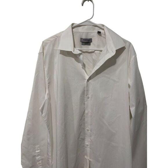 NEW Kenneth Cole Reaction White Professional Button Up Shirt Size 17 34/35 XL - Picture 2 of 9